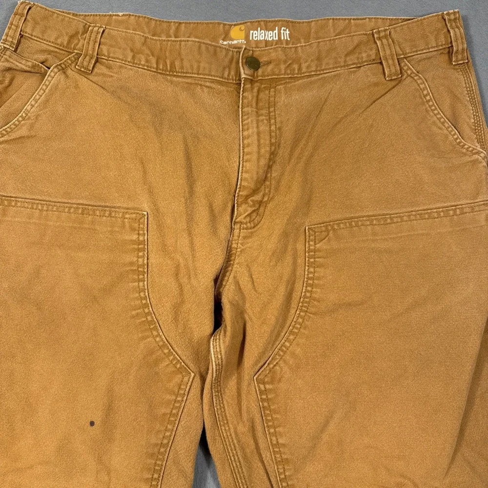 Carhartt Pants Mens 42x32 Brown Canvas Double Knee Work 103334 211